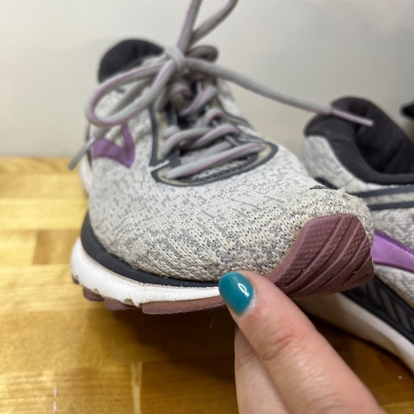 WOMEN'S Brooks Adrenaline GTS XX 20 Gray Purple Running Shoes Cushion Size 8 - Picture 11 of 16